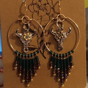 ✨️Beautiful western fringe beaded earrings!